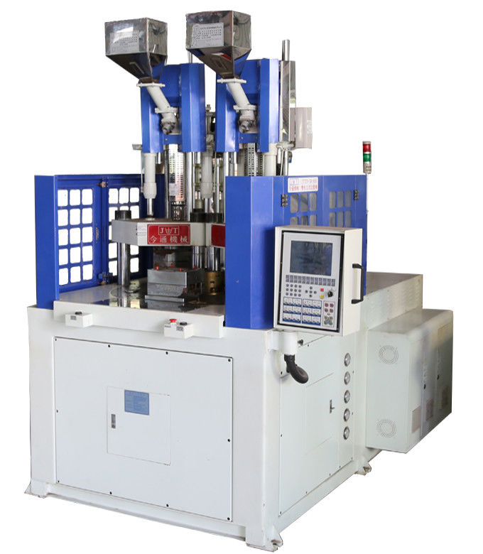 Półautomatyczna dwukolorowa pionowa maszyna do formowania wtryskowego 55T JTT-550 2V3R
